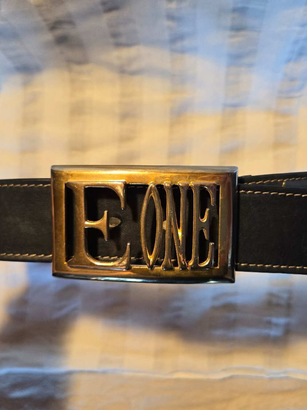 ESCADA Blue Leather belt 42